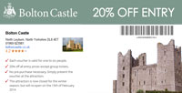 20% OFF AT Bolton Castle